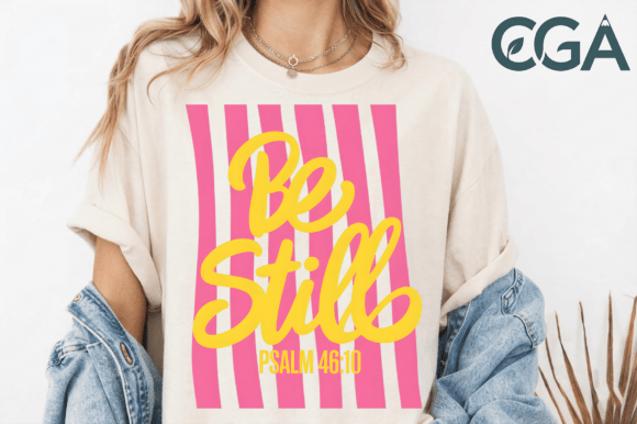 Be Still Psalm 46:10 PNG: Faith Meets Retro Cool