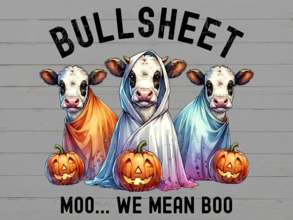 Bullsheet Halloween Cows Ghost Cow: A Playful Take on Spooky Season
