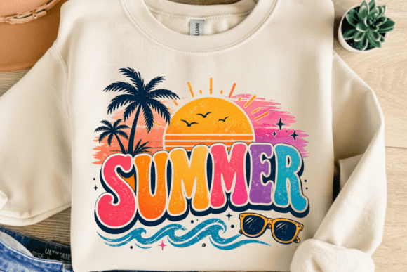 Capture the Perfect Vacation Vibe with Summer Beach Sunset Shirt PNG