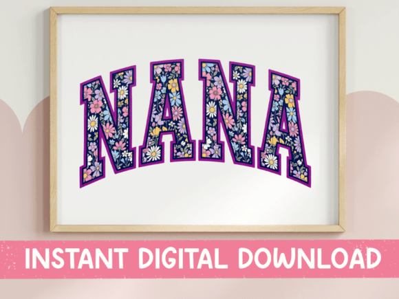 Celebrate Nana with the Floral Nana Arched SVG PNG
