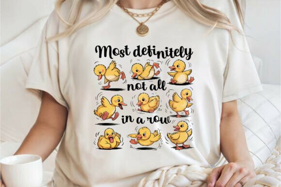 Funny Sarcastic Ducks Not All in a Row: Quirky Charm for Designers