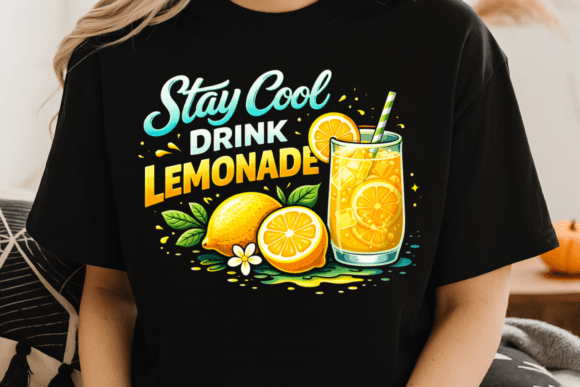 Stay Cool Drink Lemonade Shirt PNG for Summer Designs