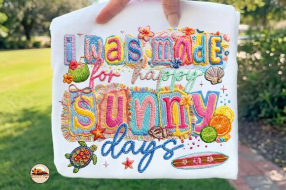 Sunny Days: A Faux Yarn Summer PNG for Creative Projects